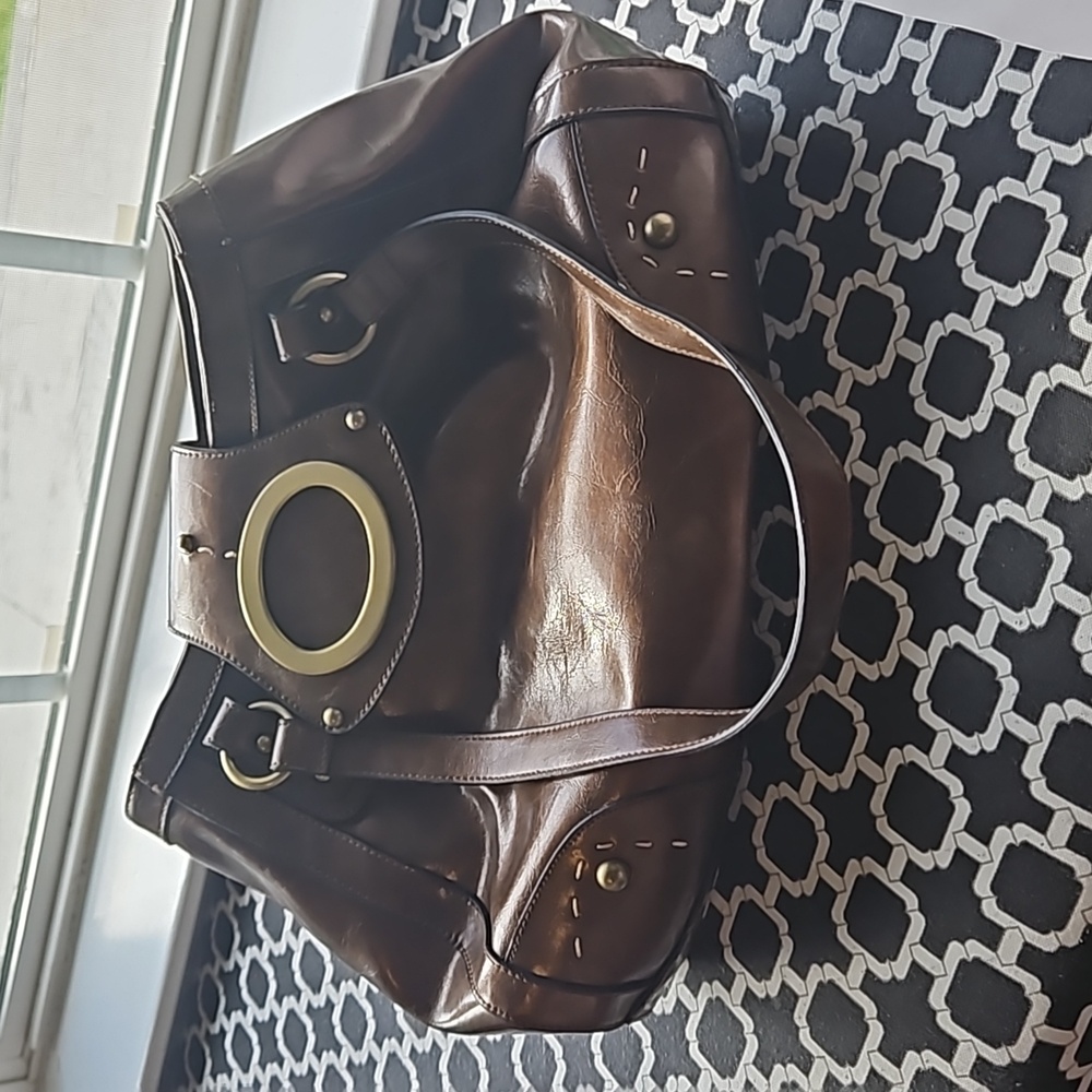Brown and Gold Handbag